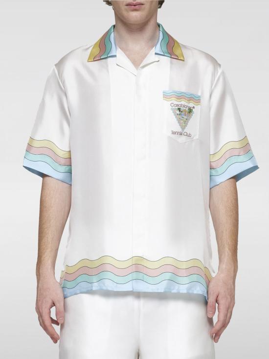 24FW 카사블랑카 반팔 셔츠 UMPF24SH003 02 White