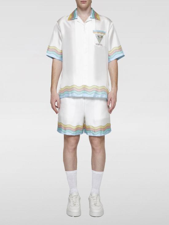 24FW 카사블랑카 반팔 셔츠 UMPF24SH003 02 White - CASABLANCA