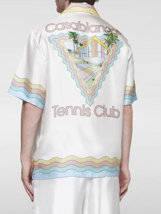 24FW 카사블랑카 반팔 셔츠 UMPF24SH003 02 White - CASABLANCA