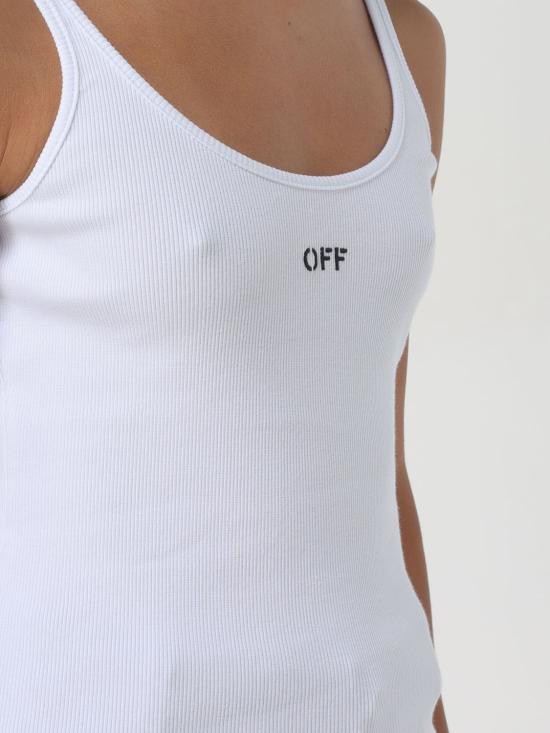 24FW 오프화이트 민소매 티셔츠 OWAD072C99JER0020110 White - OFF WHITE