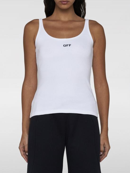 24FW 오프화이트 민소매 티셔츠 OWAD072C99JER0020110 White