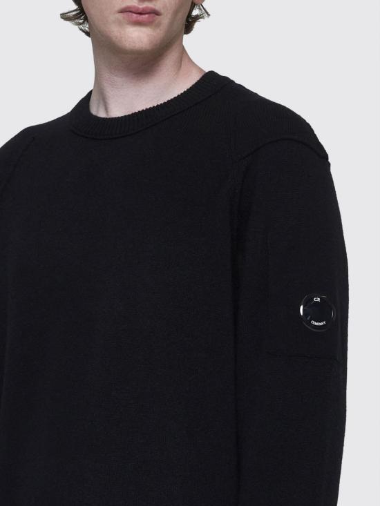 24FW 씨피 컴퍼니 스웨터 17CMKN047A110149A 999 Black - C.P. COMPANY