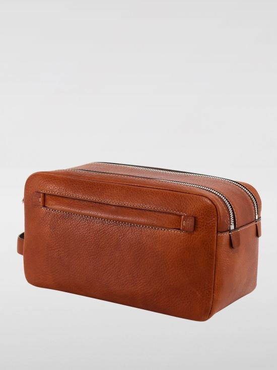 24FW 브루넬로 쿠치넬리 뷰티 케이스 MWZIU334 C6608 Brown - BRUNELLO CUCINELLI