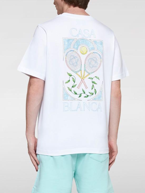 24FW 카사블랑카 반팔 티셔츠 MPF24JTS001 06 White - CASABLANCA