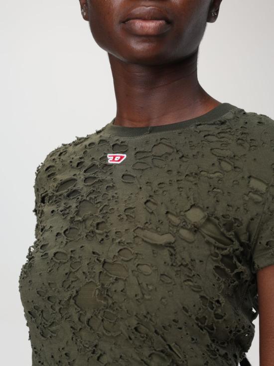 24FW 디젤 반팔 티셔츠 A148710JHAN 51F Green - DIESEL