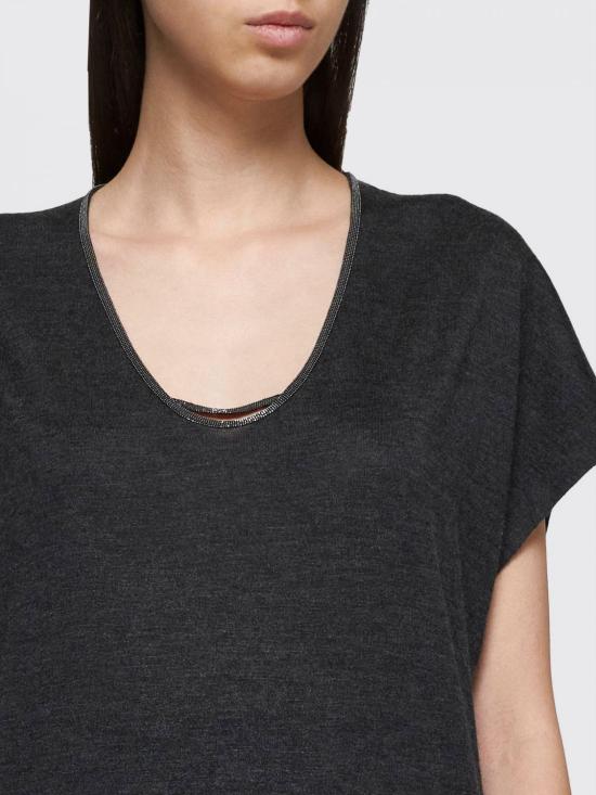 24FW 브루넬로 쿠치넬리 스웨터 M13835332P C055 Charcoal - BRUNELLO CUCINELLI