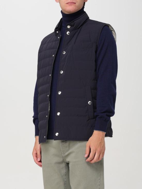 24FW 브루넬로 쿠치넬리 베스트 MM4911711 CZV03 Blue - BRUNELLO CUCINELLI