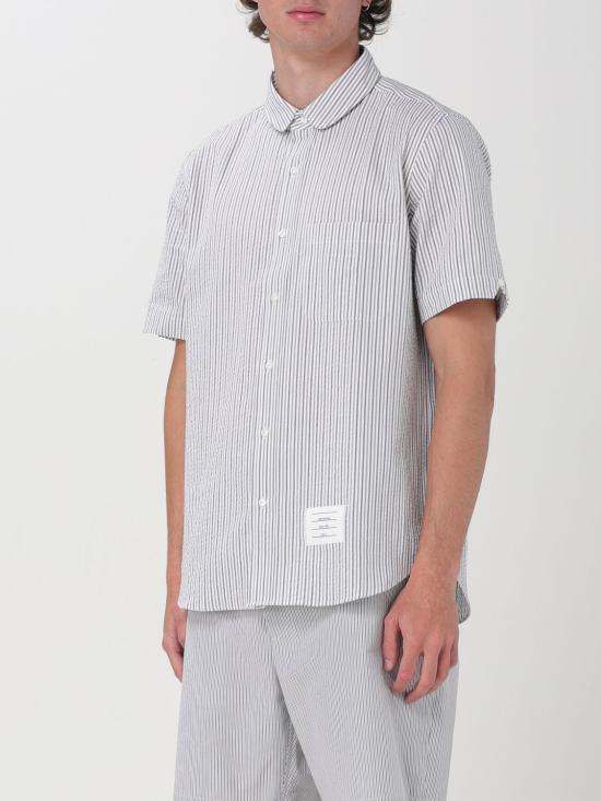  톰브라운 반팔 셔츠 MWS314AF0586 045 Silver - THOM BROWNE