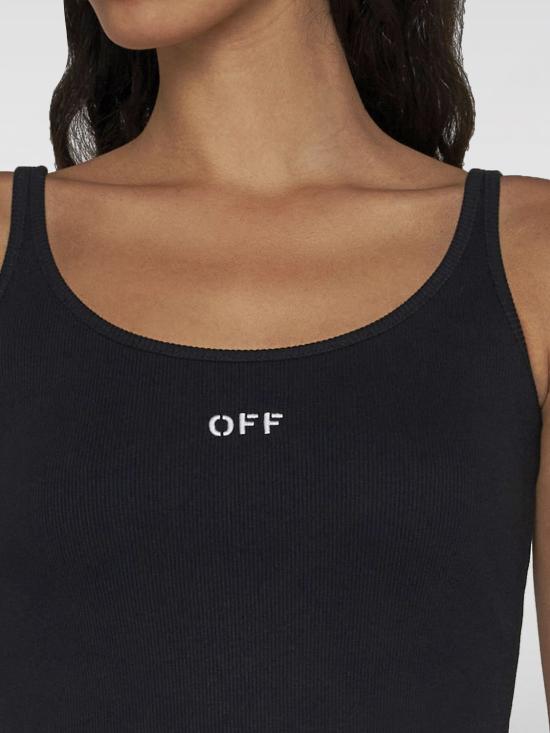 25SS 오프화이트 민소매 티셔츠 OWAD072C99JER0021001 Black - OFF WHITE