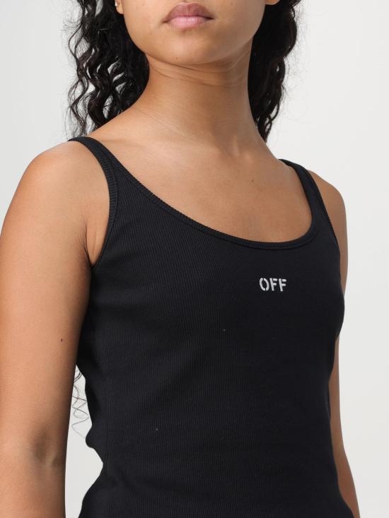 25SS 오프화이트 민소매 티셔츠 OWAD072C99JER0021001 Black - OFF WHITE