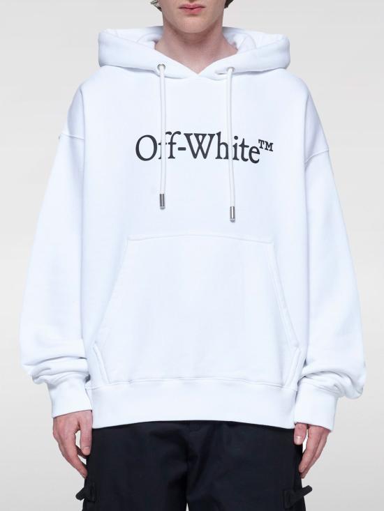 25SS 오프화이트 후드 티셔츠 OMBB085C99FLE0120110 White