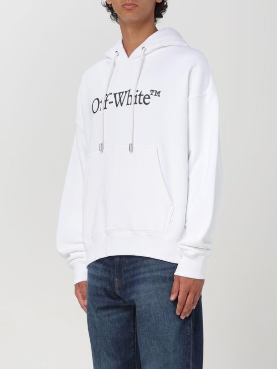 25SS 오프화이트 후드 티셔츠 OMBB085C99FLE0120110 White - OFF WHITE