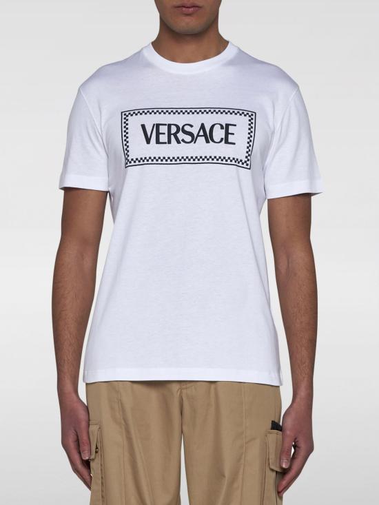 25FW 베르사체 반팔 티셔츠 10116941A08584 1W000 White
