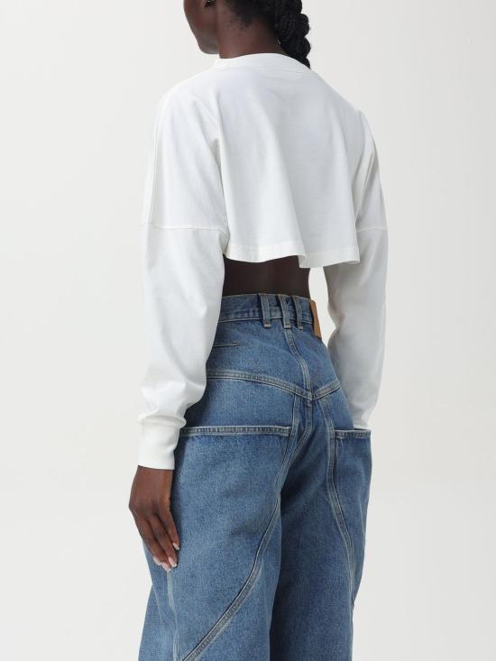 24FW 팜앤젤스 긴팔 티셔츠 PWAB023F24JER0010310 White - PALM ANGELS