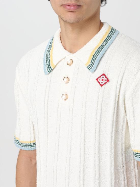  카사블랑카 폴로 티셔츠 MPS24KW586 01 White - CASABLANCA