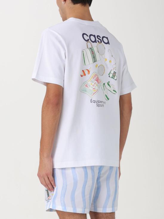  카사블랑카 반팔 티셔츠 UMPS24JTS001 EQUIPMENT SPORTING 08 White - CASABLANCA