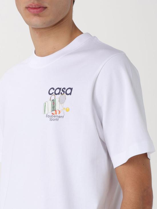  카사블랑카 반팔 티셔츠 UMPS24JTS001 EQUIPMENT SPORTING 08 White - CASABLANCA