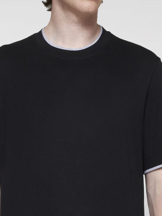 24FW 브루넬로 쿠치넬리 반팔 티셔츠 M0B137427 CGB88 Black - BRUNELLO CUCINELLI