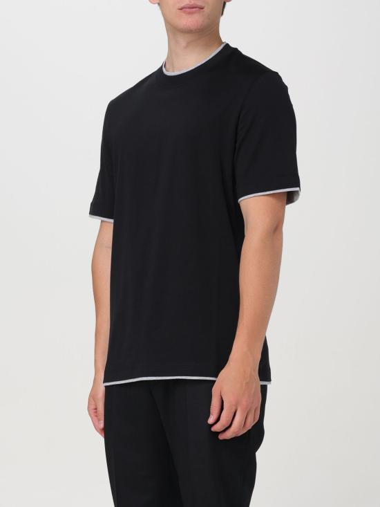 24FW 브루넬로 쿠치넬리 반팔 티셔츠 M0B137427 CGB88 Black - BRUNELLO CUCINELLI