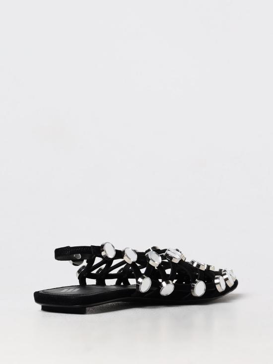 24FW 디 아티코 플랫 슈즈 246WS801L007SR 100 Black - THE ATTICO