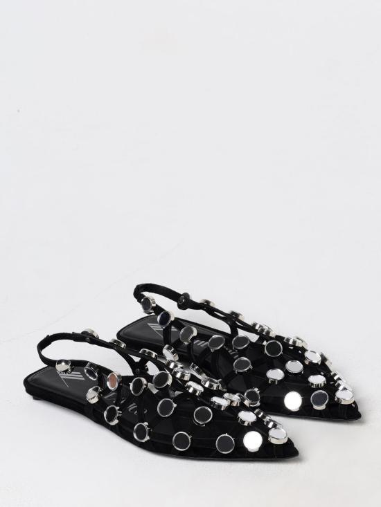 24FW 디 아티코 플랫 슈즈 246WS801L007SR 100 Black - THE ATTICO