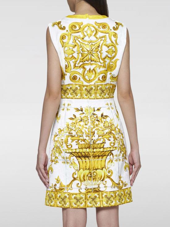 24FW 돌체앤가바나 숏 원피스 F68A8TFPTAH HG3TN Yellow - DOLCE & GABBANA