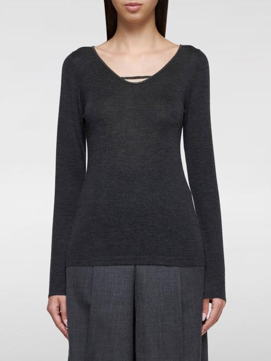 24FW 브루넬로 쿠치넬리 스웨터 M13835312P C055 Charcoal