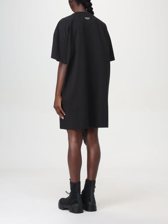 24FW 겐조 미디 원피스 FE62RO7764SY 99J Black - KENZO