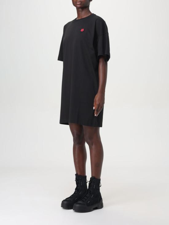 24FW 겐조 미디 원피스 FE62RO7764SY 99J Black - KENZO
