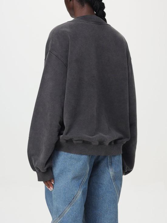 24FW 디 아티코 긴팔 티셔츠 247WCF10JF03 615 Charcoal - THE ATTICO