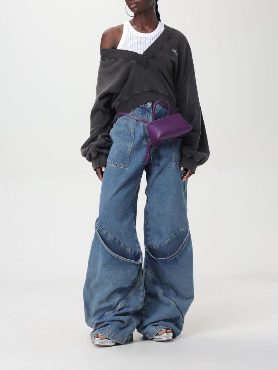 24FW 디 아티코 긴팔 티셔츠 247WCF10JF03 615 Charcoal - THE ATTICO