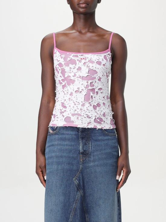 24FW 디젤 민소매 티셔츠 A140730JHAN 377A Pink