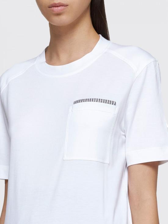 24FW 브루넬로 쿠치넬리 반팔 티셔츠 M0T81HR200 C6159 White - BRUNELLO CUCINELLI