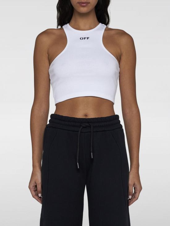 24FW 오프화이트 민소매 티셔츠 OWAD086C99JER0020110 White