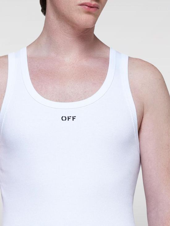 24FW 오프화이트 민소매 티셔츠 OMUY006C99JER0010110 White - OFF WHITE