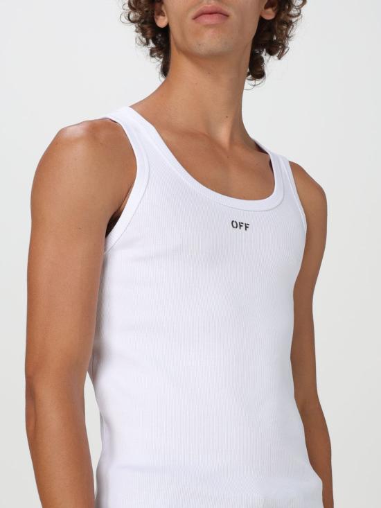 24FW 오프화이트 민소매 티셔츠 OMUY006C99JER0010110 White - OFF WHITE