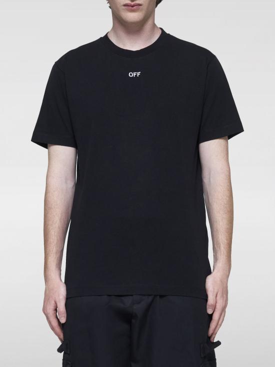 24FW 오프화이트 반팔 티셔츠 OMAA027C99JER01A1001 Black