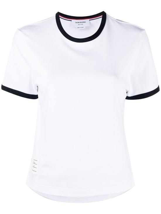 24FW 톰브라운 반팔 티셔츠 FJS075A00042 100 WHITE