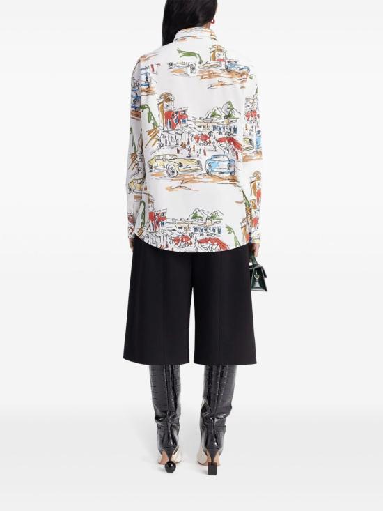 24FW 자크뮈스 셔츠 243SH077 1677 1HI PRINT CAPRI CARS WHITE - JACQUEMUS