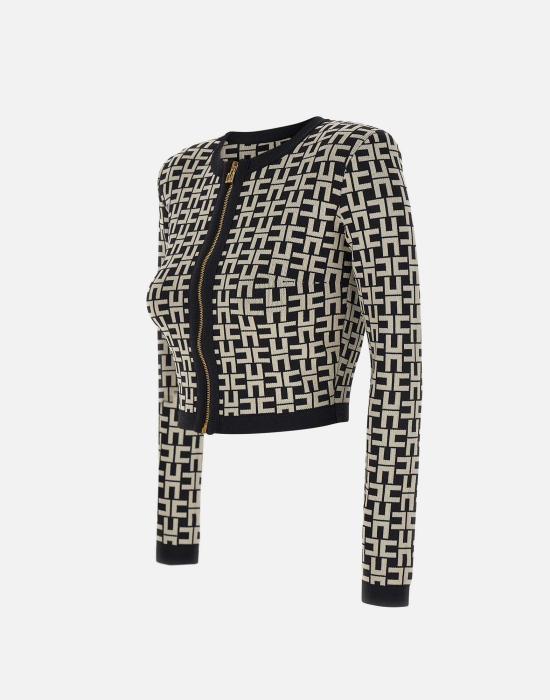  엘리자베타프랜치 가디건 MK24Z41E2 685 685 Nero Burro Nero Latte - ELISABETTA FRANCHI