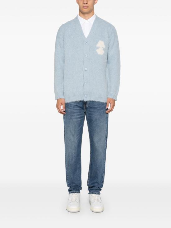 24FW 오트리 가디건 CRPM77 WB WOOL BLUE - AUTRY