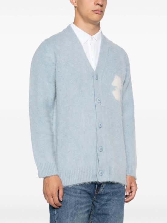 24FW 오트리 가디건 CRPM77 WB WOOL BLUE - AUTRY