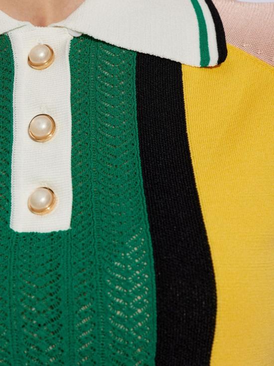  카사블랑카 폴로 티셔츠 WS24KW62101 MULTIPANEL GRAPHIC - CASABLANCA