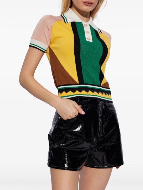  카사블랑카 폴로 티셔츠 WS24KW62101 MULTIPANEL GRAPHIC - CASABLANCA