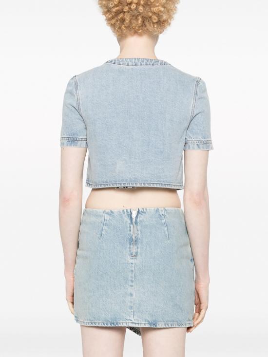  셀프 포트레이트 반팔 티셔츠 SS24826TBL LIGHT BLUE - SELF PORTRAIT