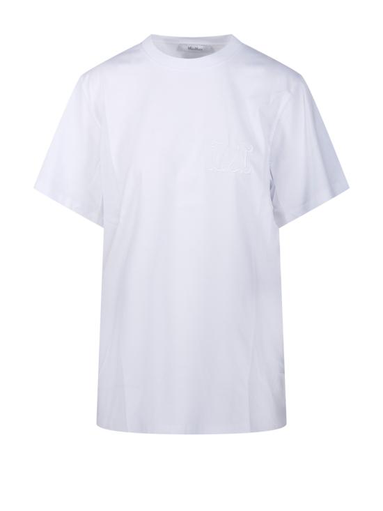 24FW 막스마라 반팔 티셔츠 2421946021600 001 BIANCO OTTICO