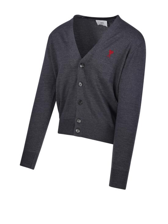 아미 가디건 HKC111 KN0025 055 HEATHER GREY - AMI