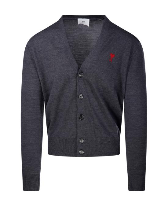  아미 가디건 HKC111 KN0025 055 HEATHER GREY