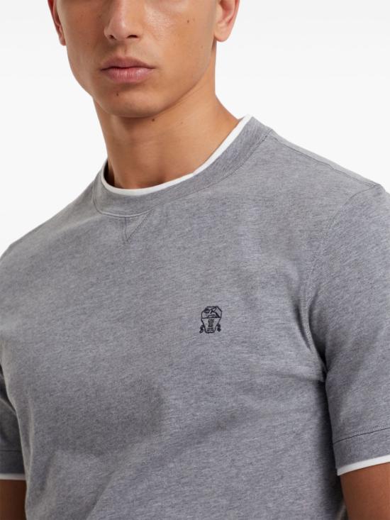 24FW 브루넬로 쿠치넬리 반팔 티셔츠 M0B137451G CXT40 - BRUNELLO CUCINELLI