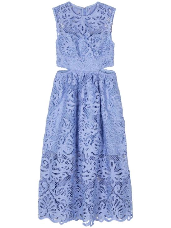  셀프 포트레이트 미디 원피스 PF24109M BLUE